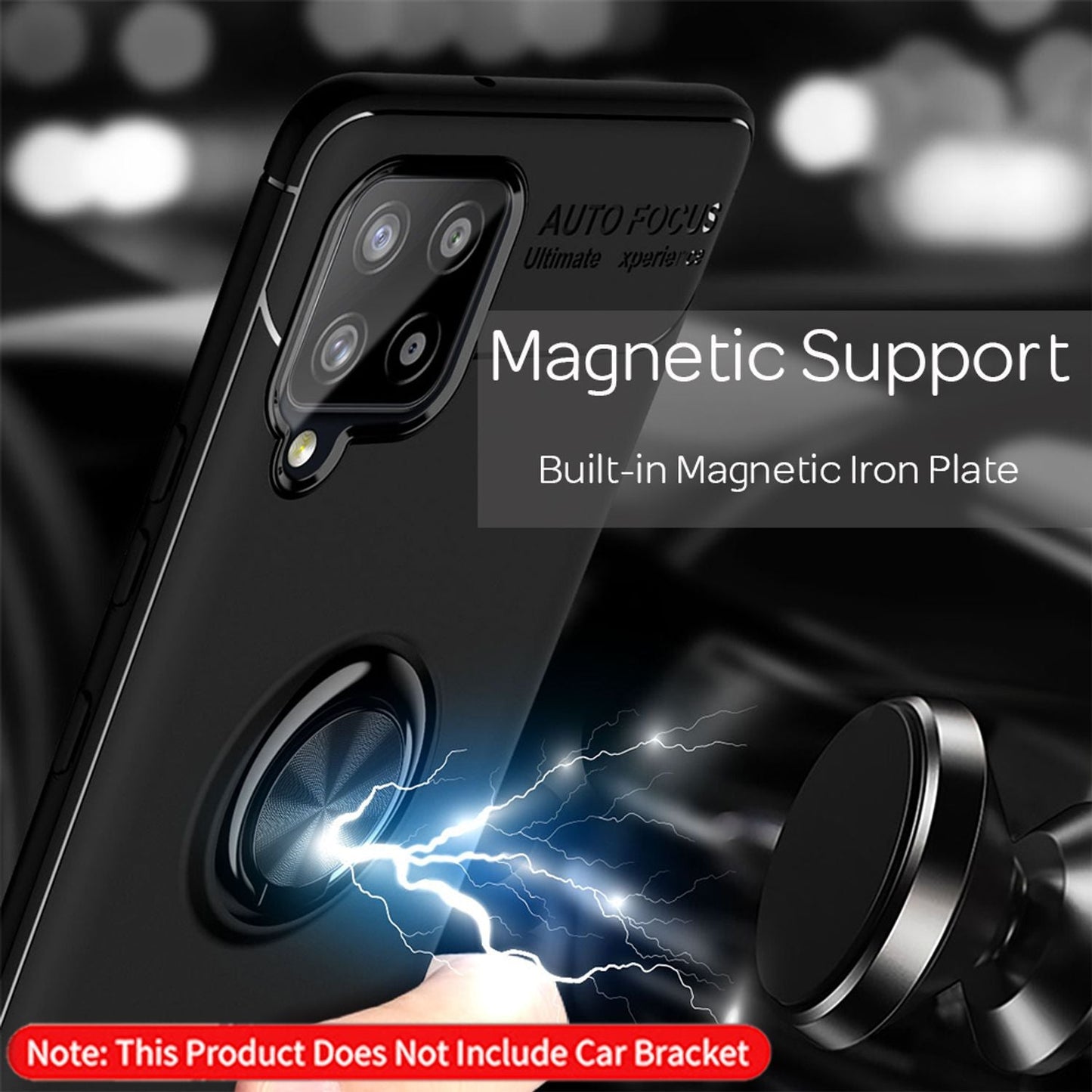 NALIA Ring Handyhülle für Samsung Galaxy A42 5G, Handy Cover Schutz Tasche Etui Case