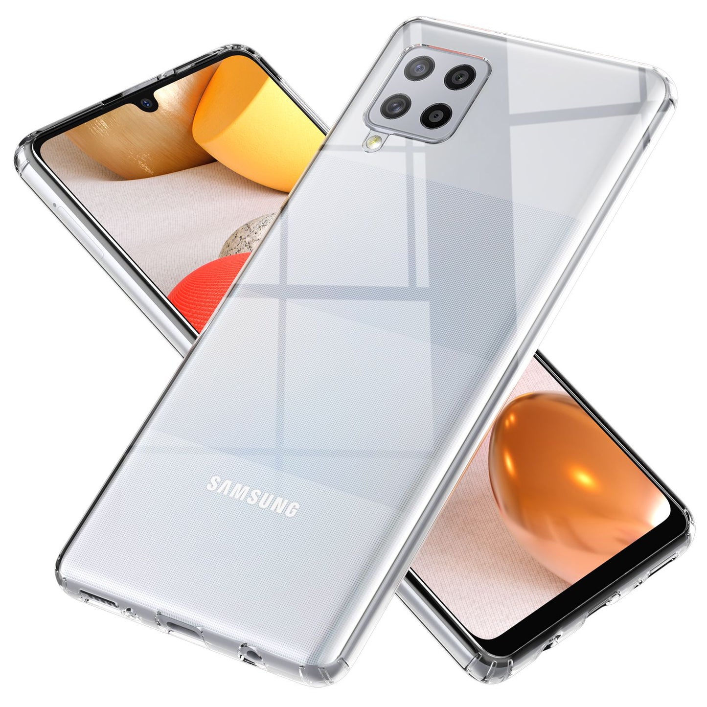 NALIA Galaxy A42 5G Klare Hülle - Transparente Rückseite Kratzfest Dünn Passgenau