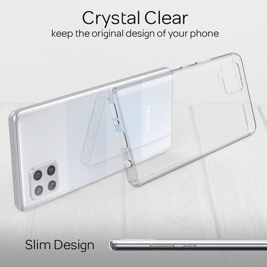 NALIA Galaxy A42 5G Klare Hülle - Transparente Rückseite Kratzfest Dünn Passgenau
