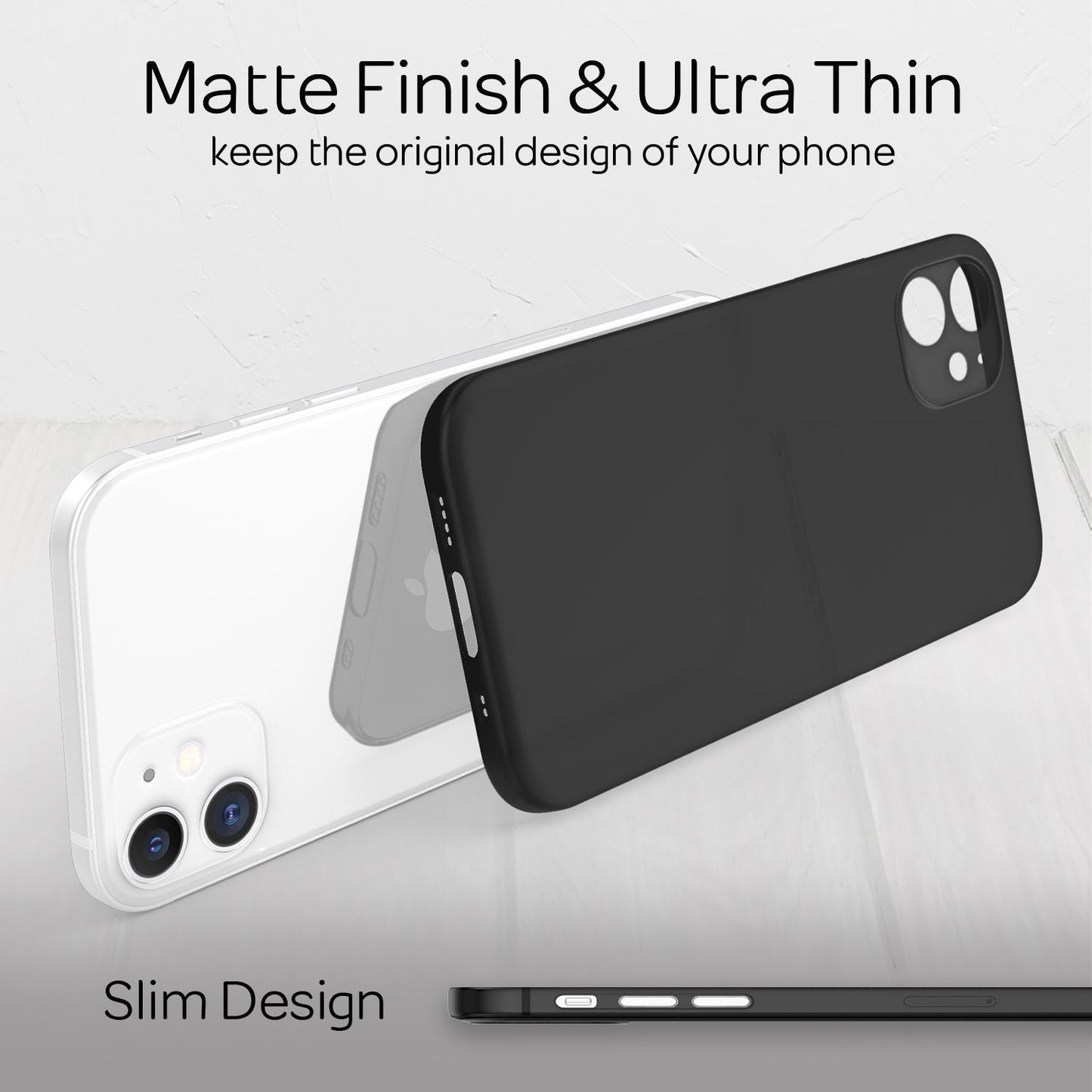 NALIA IPhone 12 Mini Extra Dünn Premium Hard Case - Ultra Slim Passgenau 0,3mm Dicke