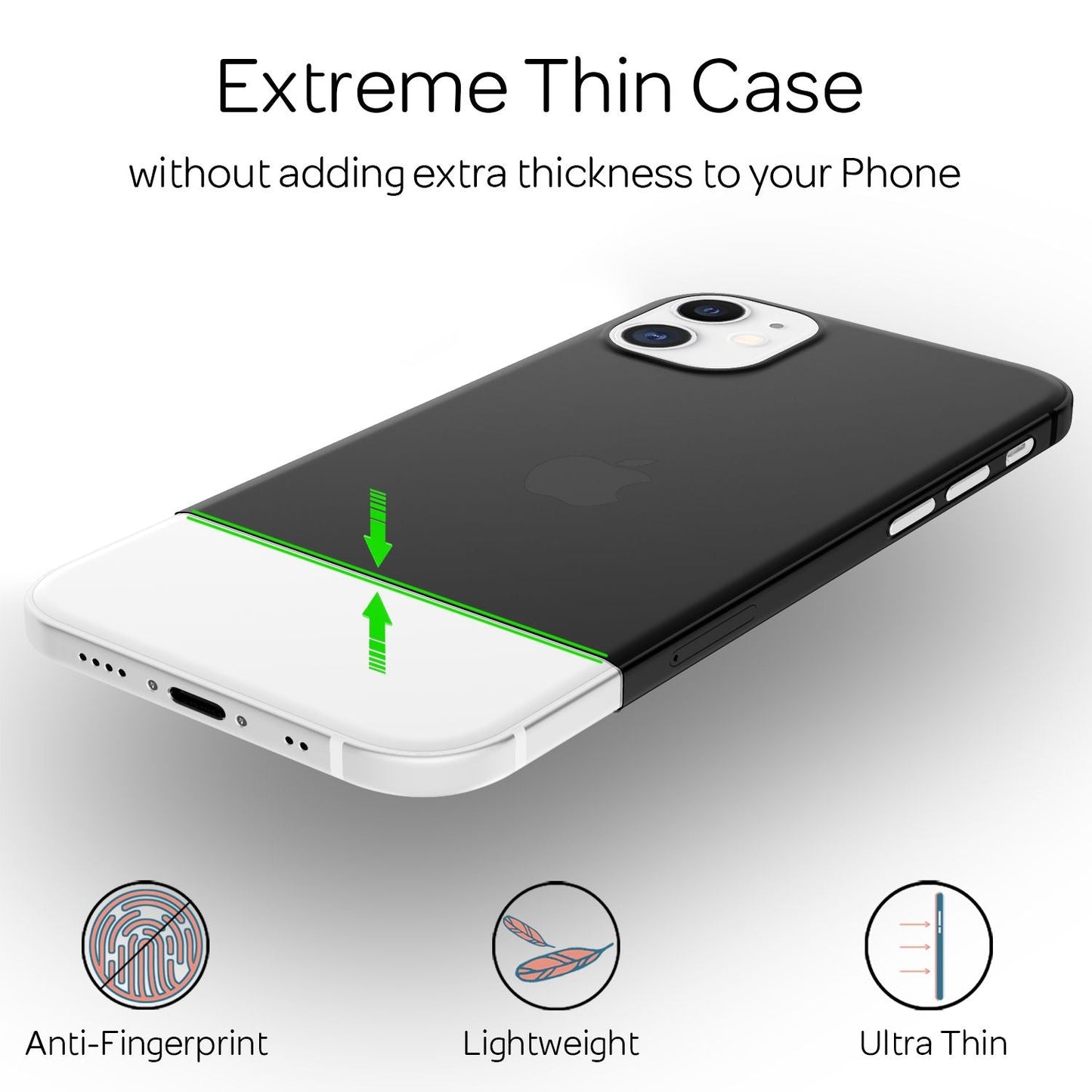 NALIA IPhone 12 Mini Extra Dünn Premium Hard Case - Ultra Slim Passgenau 0,3mm Dicke