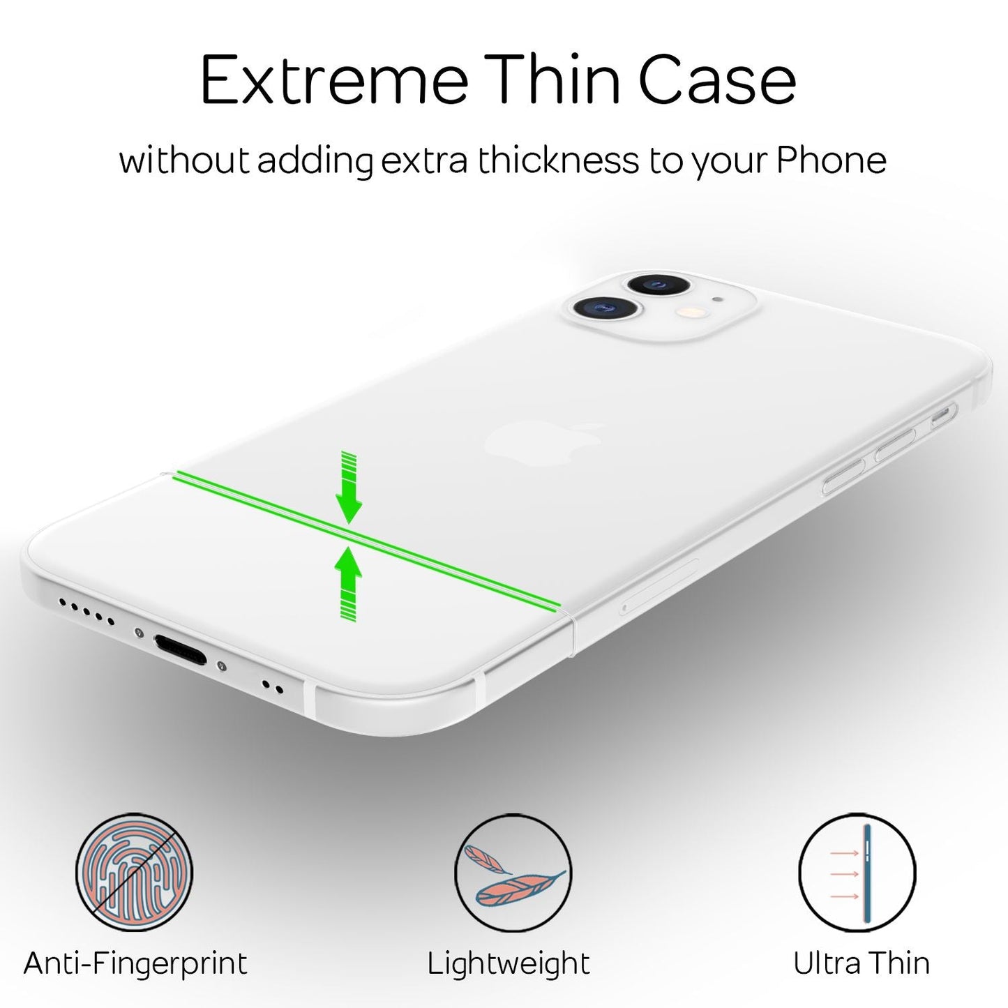 NALIA IPhone 12 Mini Extra Dünn Premium Hard Case - Ultra Slim Passgenau 0,3mm Dicke
