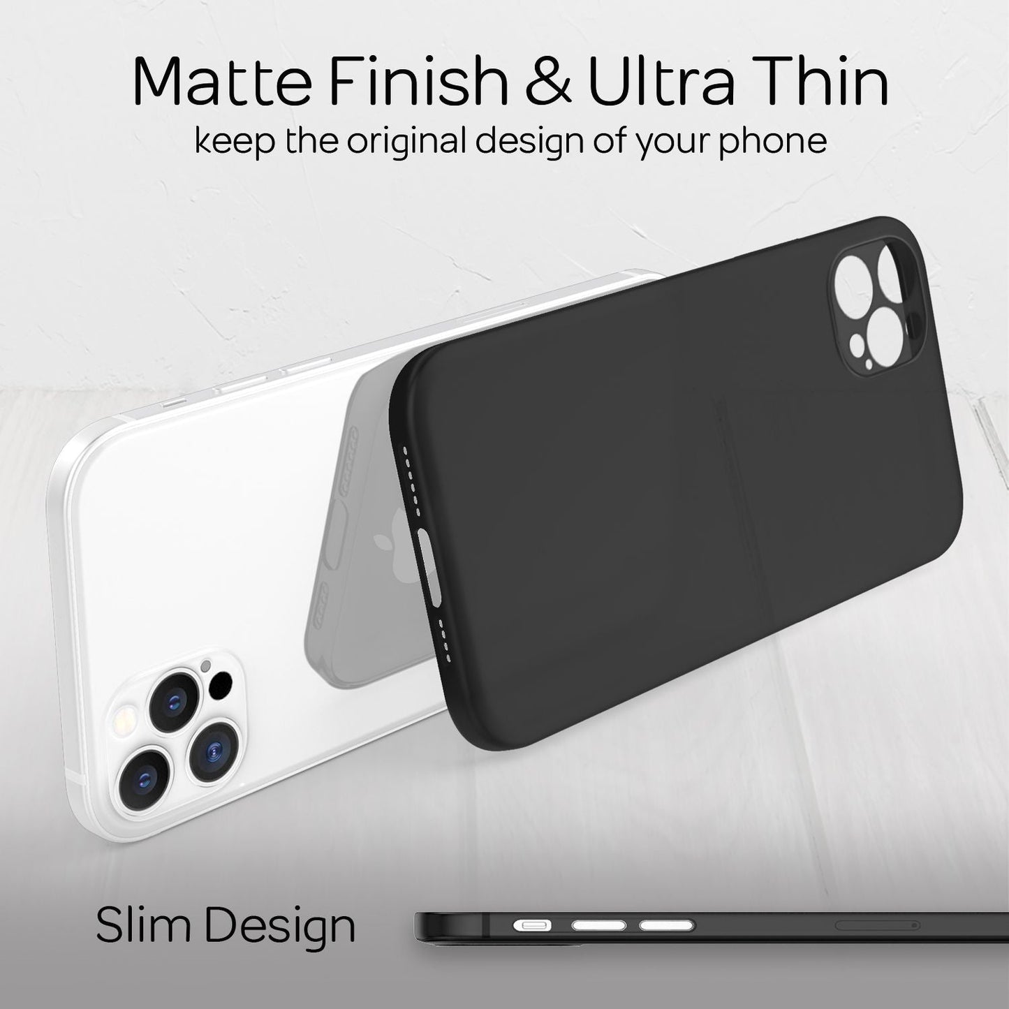 Husă NALIA Extra Thin, Ultra Slim - grosime 0,3 mm, compatibilă cu iPhone 12 Pro, material policarbonat