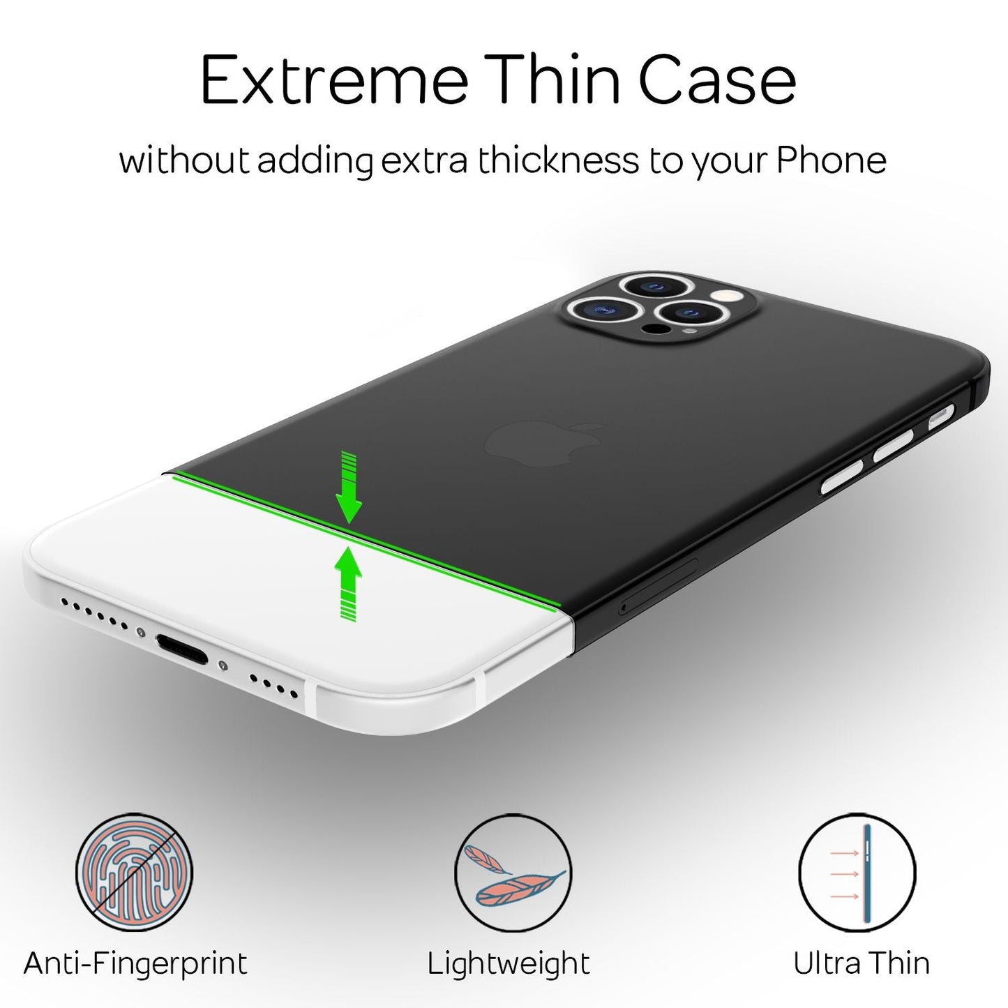 Husă NALIA Extra Thin, Ultra Slim - grosime 0,3 mm, compatibilă cu iPhone 12 Pro, material policarbonat