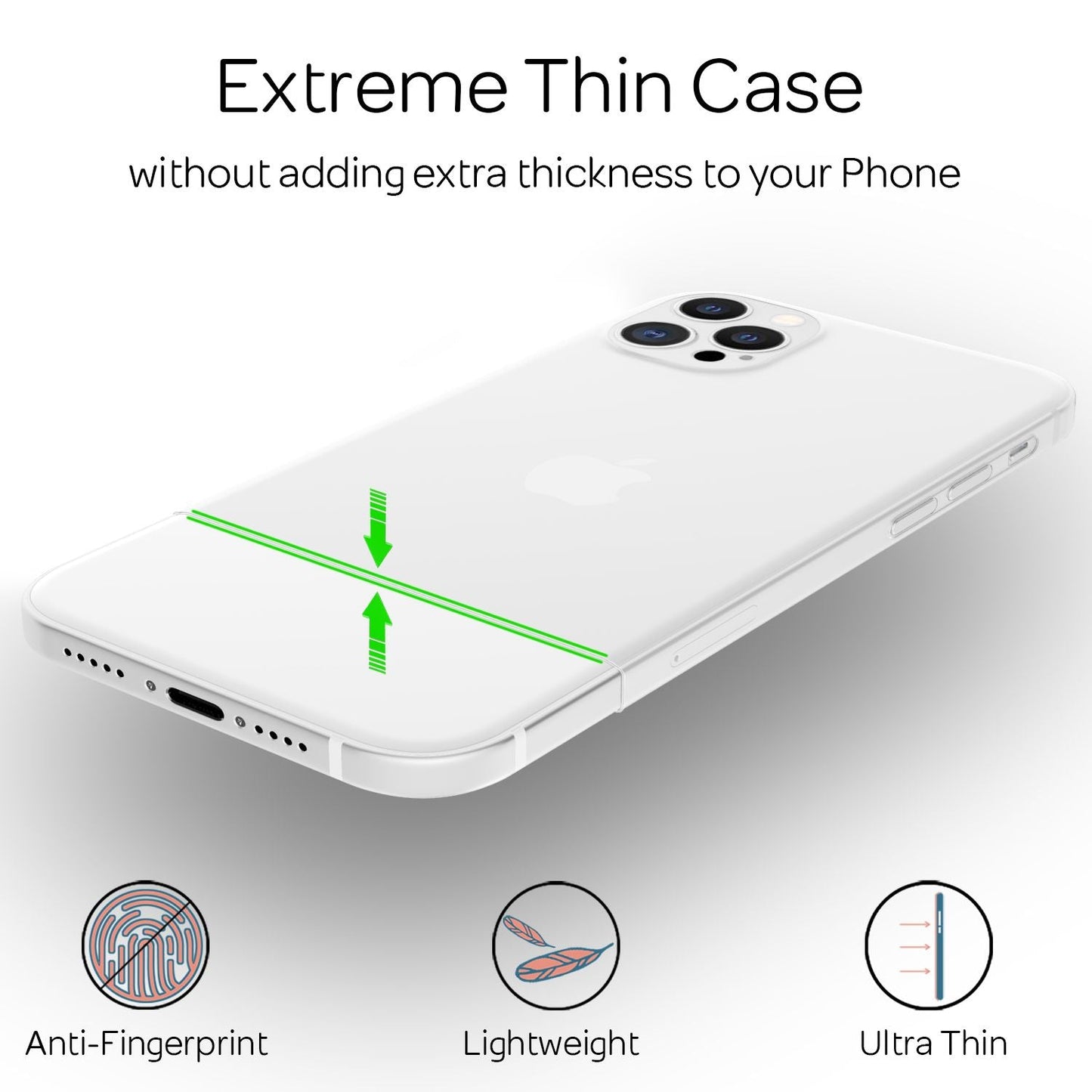 Husă NALIA Extra Thin, Ultra Slim - grosime 0,3 mm, compatibilă cu iPhone 12 Pro, material policarbonat