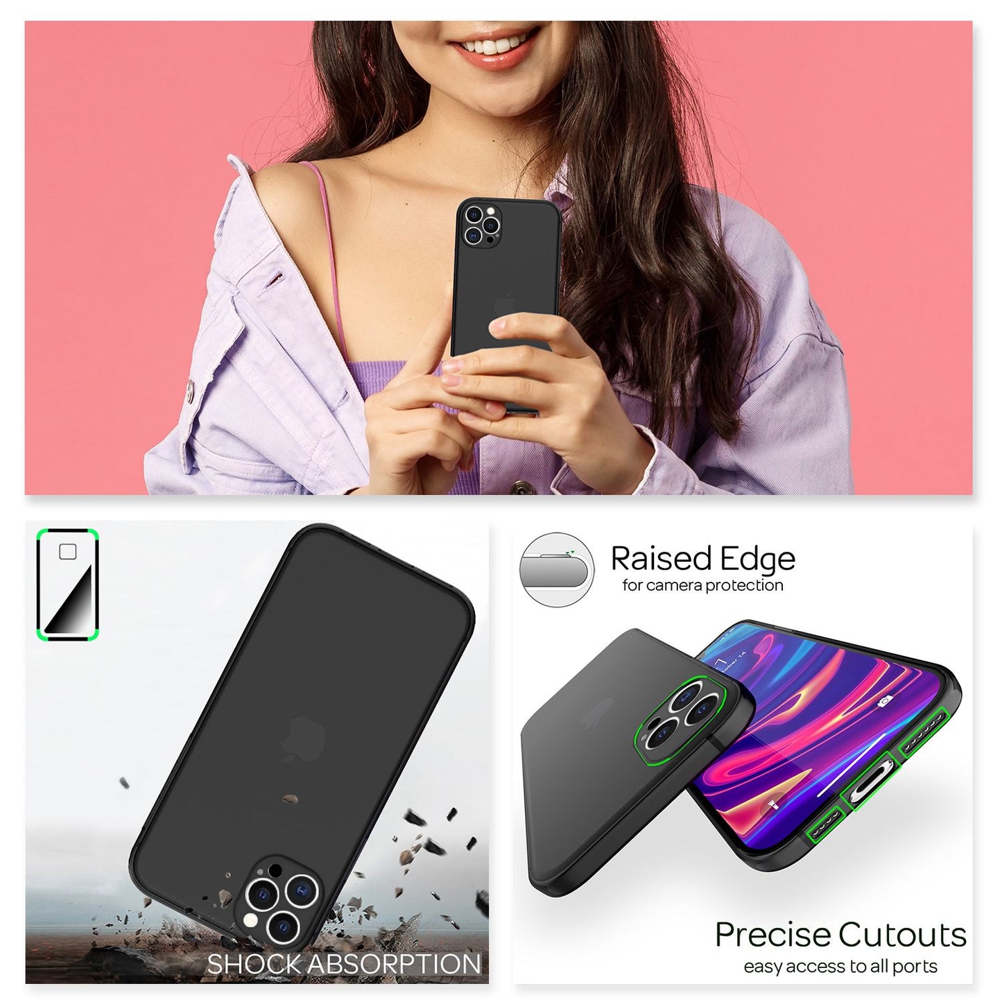 Husă NALIA Extra Thin, Ultra Slim - grosime 0,3 mm, compatibilă cu iPhone 12 Pro, material policarbonat