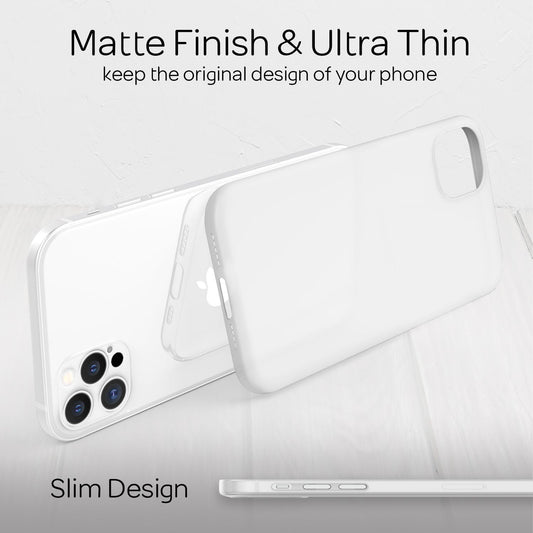 NALIA Husă extra subțire și rigidă pentru iPhone 12 Pro Max, husă de telefon ultra subțire