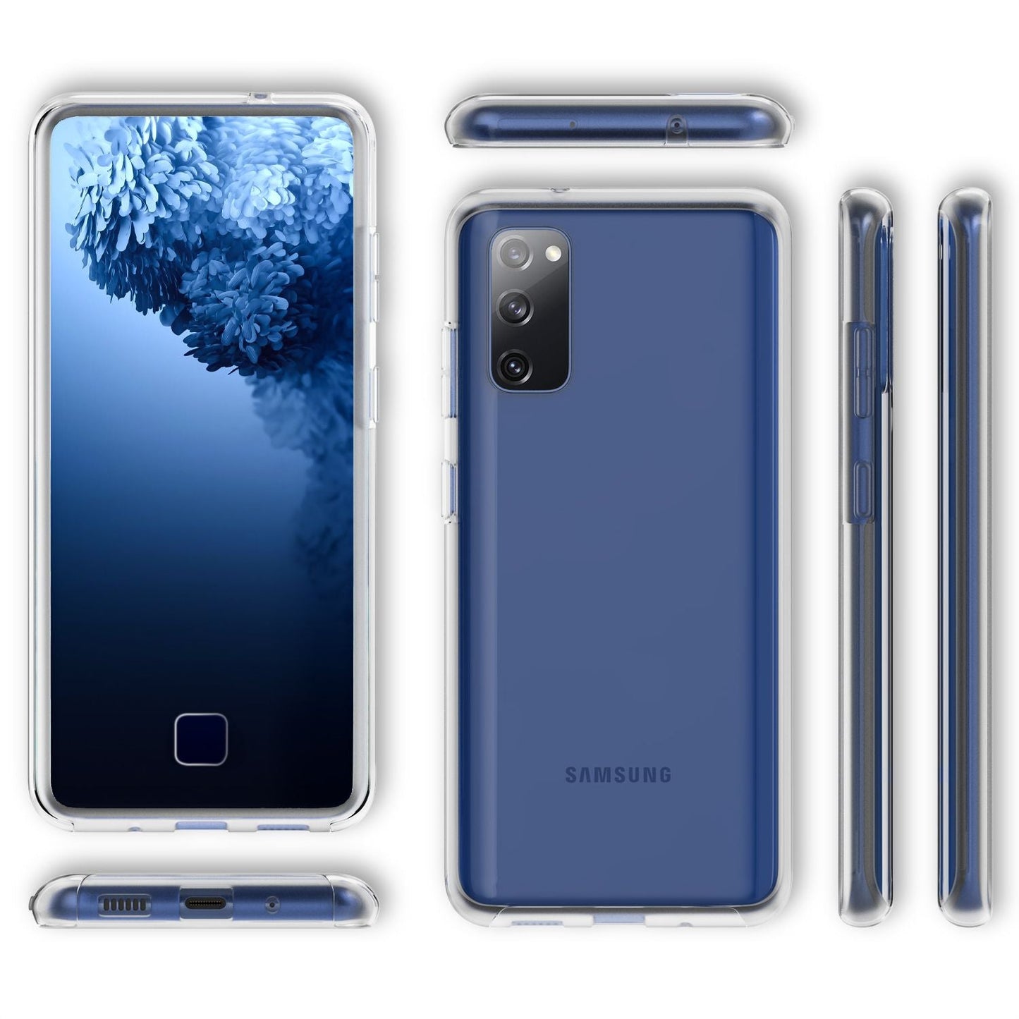 NALIA 360 Grad Handy Hülle - Transparent Schutz TPU Stoßfest Voller Rundumschutz Maße 159x73 mm