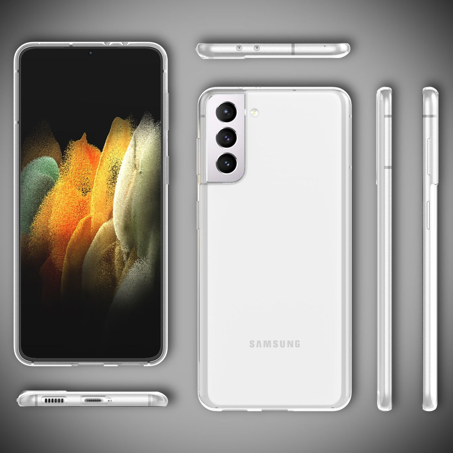 NALIA Galaxy S21 AirFlex Transparent - Silikon Hülle Klar Dicke 1,0 mm Passgenau Material Silikon