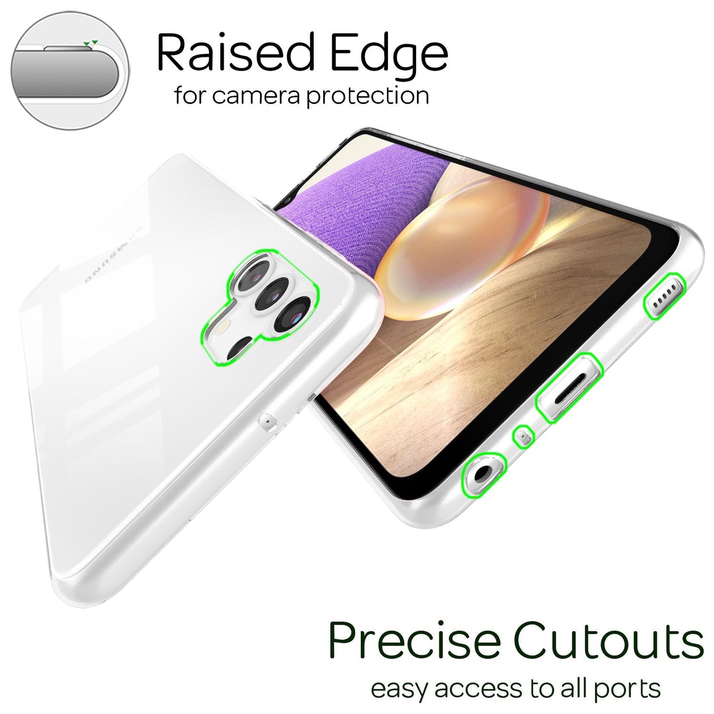 Husă de telefon NALIA pentru Samsung Galaxy A32 5G, husă de protecție transparentă