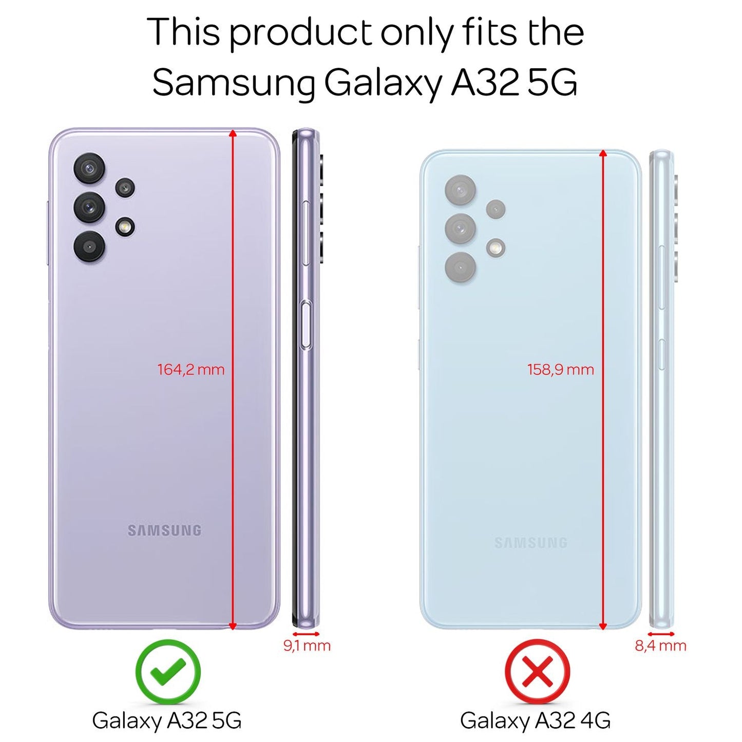 Husă de telefon NALIA pentru Samsung Galaxy A32 5G, husă de protecție transparentă