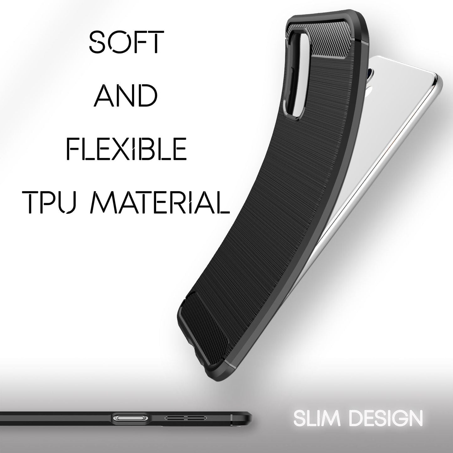 Husă de telefon NALIA Design pentru Samsung Galaxy A32 5G, aspect carbon, bumper