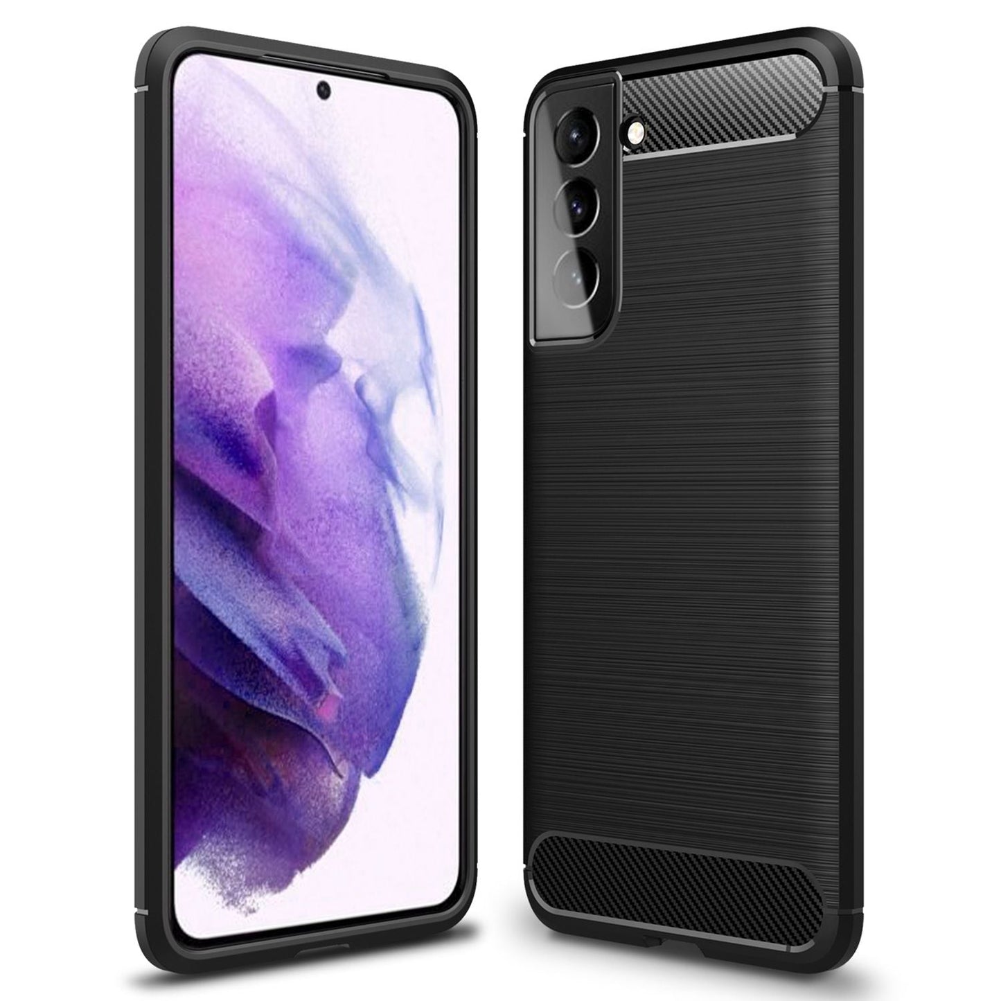 Husă de telefon NALIA Design pentru Samsung Galaxy S21 Plus, aspect carbon