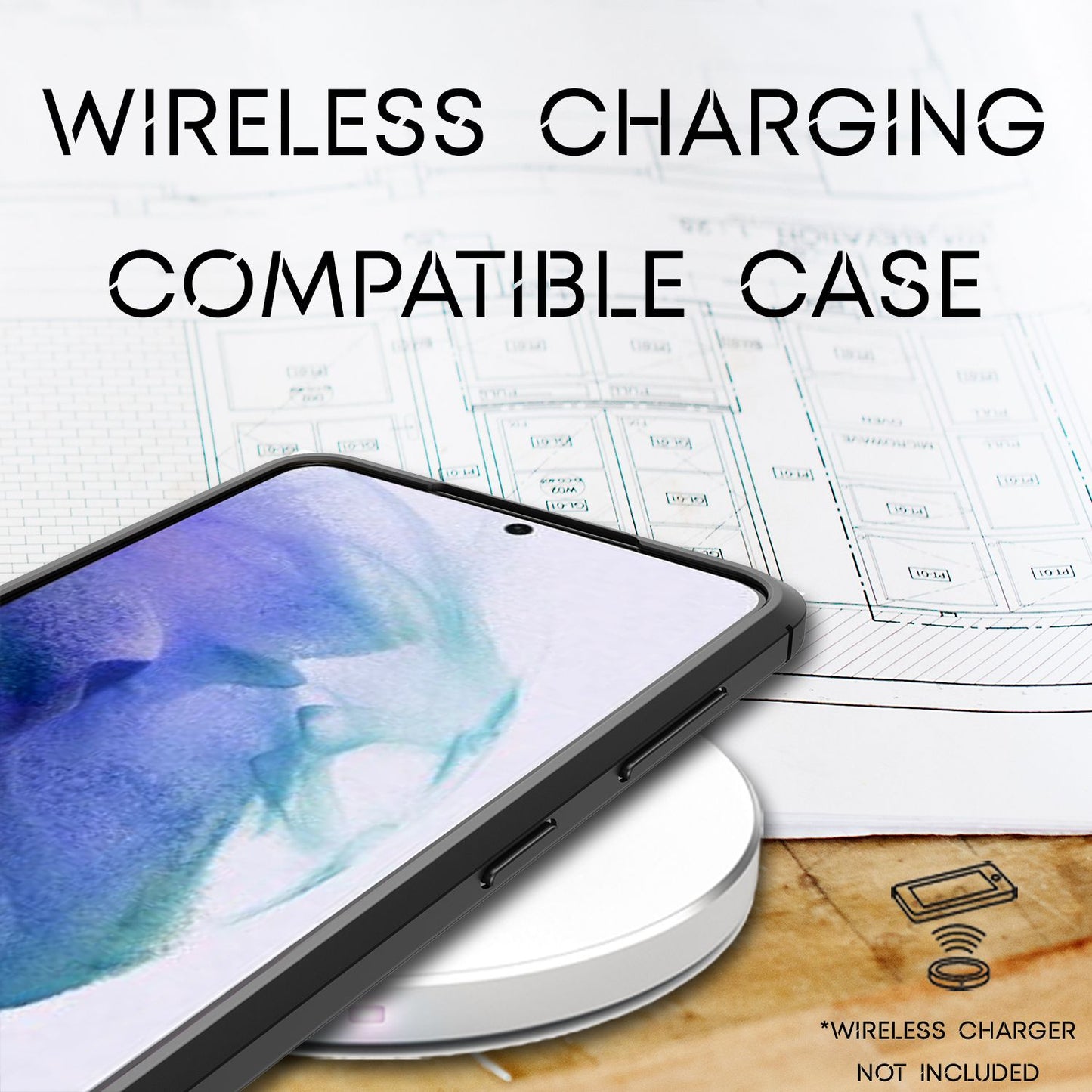 Husă de telefon NALIA Design pentru Samsung Galaxy S21, husă subțire cu aspect de piele