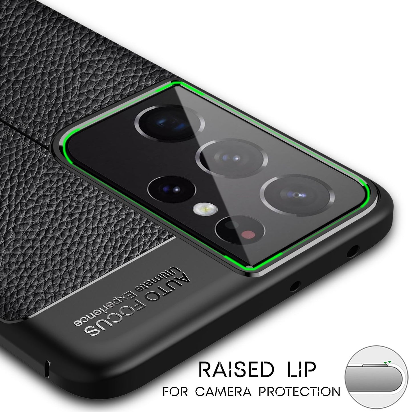 Husă de telefon NALIA Design pentru Samsung Galaxy S21 Ultra, aspect piele