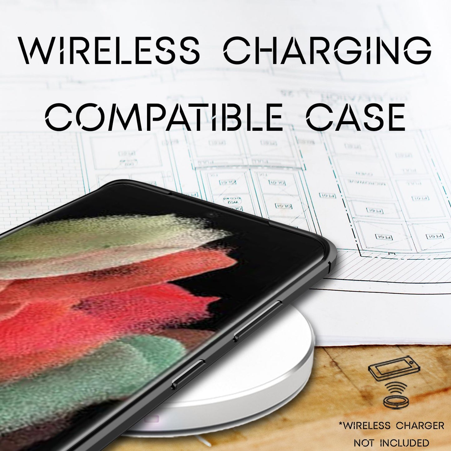 Husă de telefon NALIA Design pentru Samsung Galaxy S21 Ultra, aspect piele