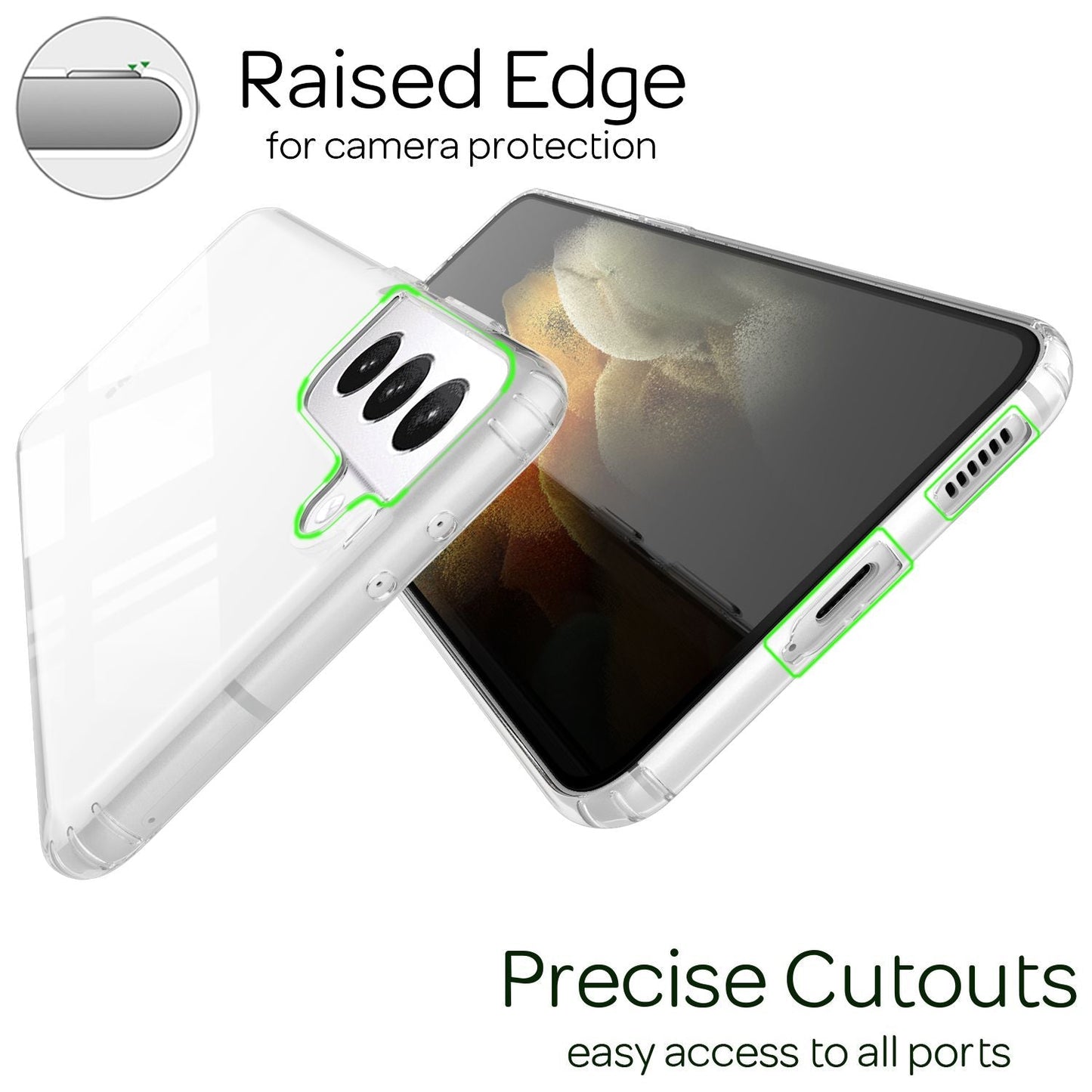 NALIA Klare Handyhülle Ultra Transparent - Transparent Kunststoff, Galaxy S21 Kompatibel, Dünn