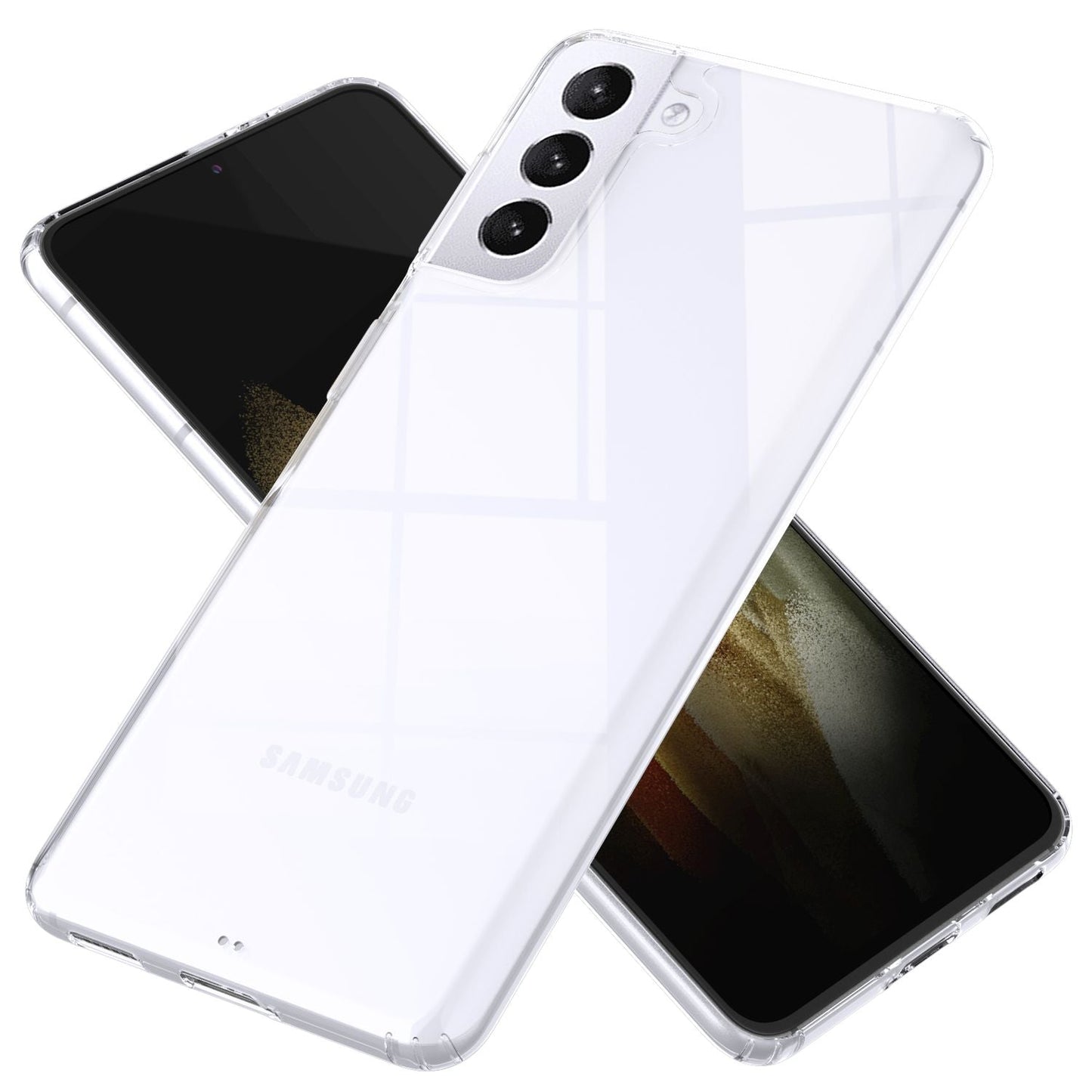 NALIA Klare Handy Schutz Hülle für Samsung Galaxy S21 Plus, Hard Case Cover Etui