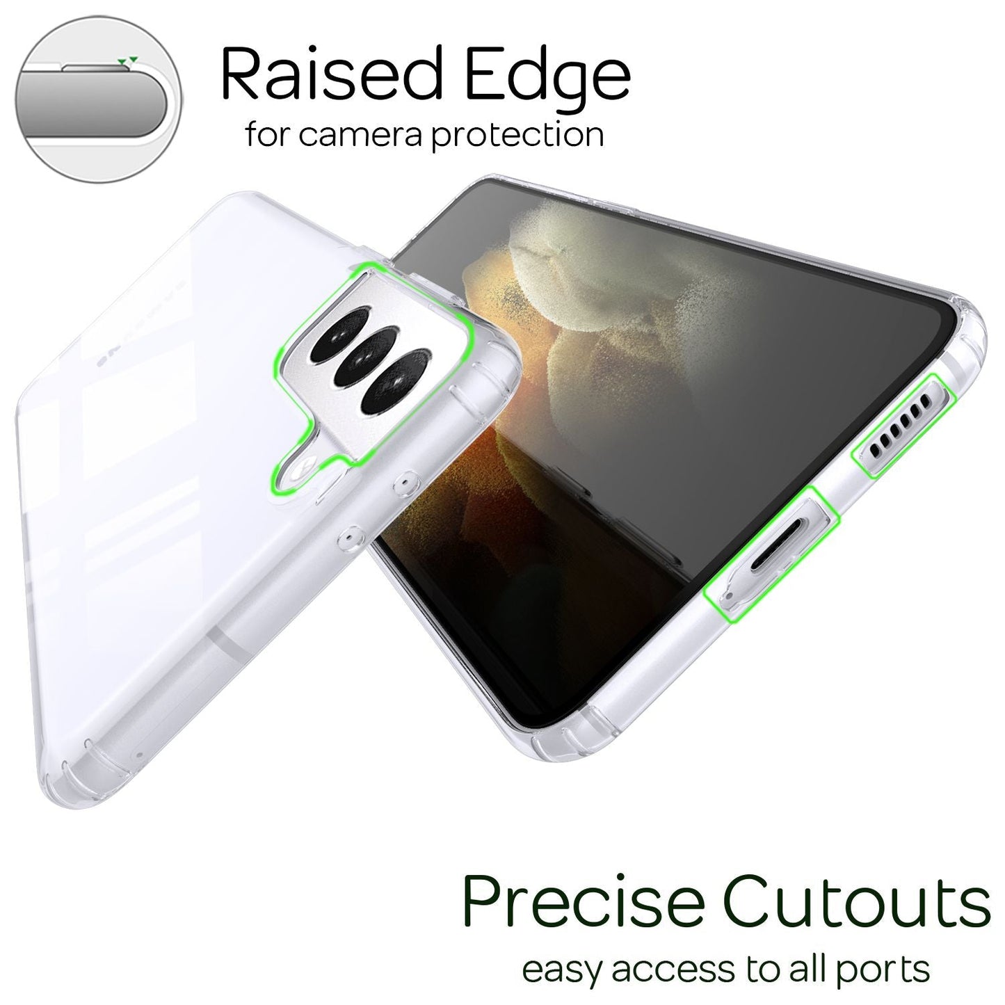 NALIA Klare Handy Schutz Hülle für Samsung Galaxy S21 Plus, Hard Case Cover Etui