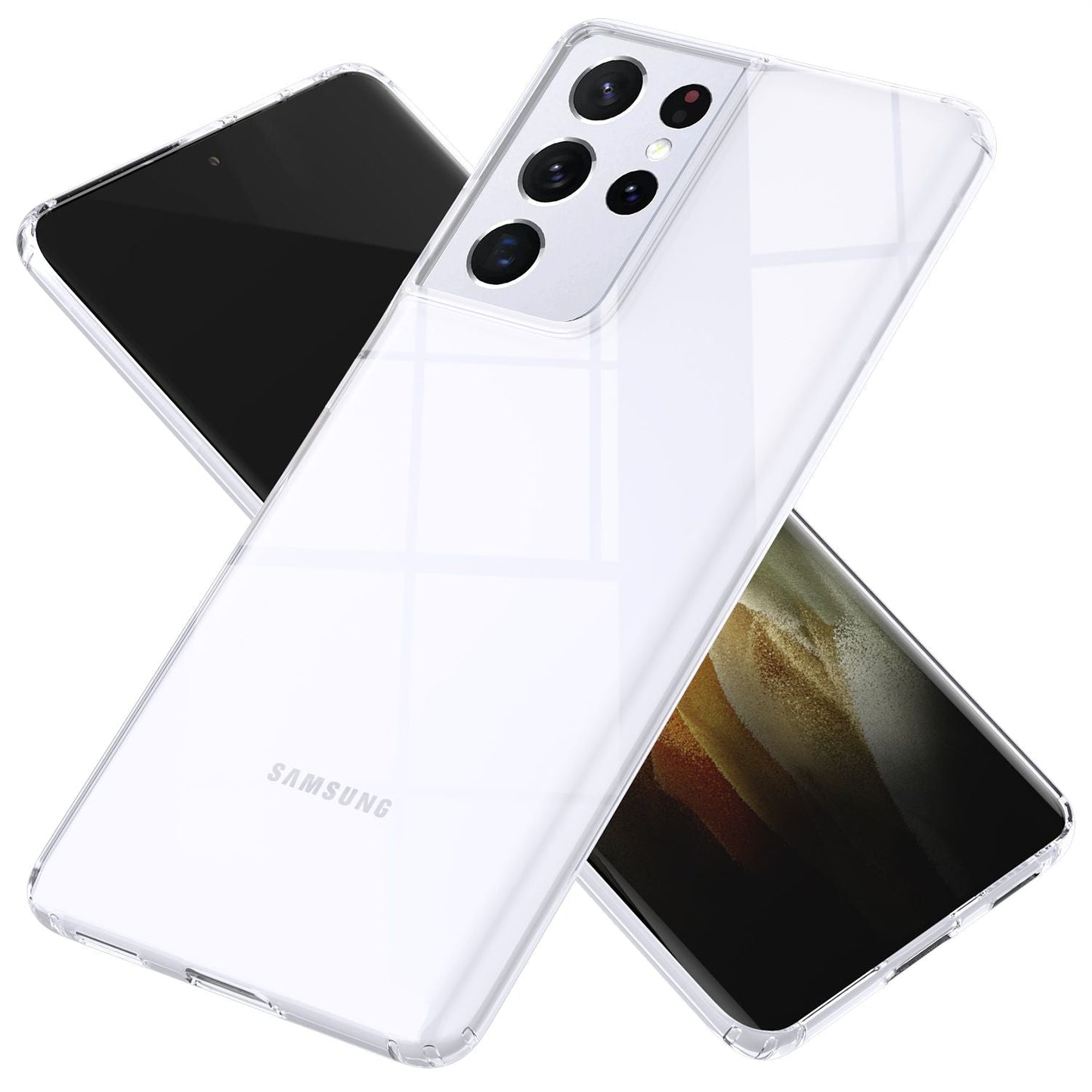 NALIA Galaxy S21 Ultra Klare Handyhülle - Transparente Hülle, Passgenau, Kratzfest