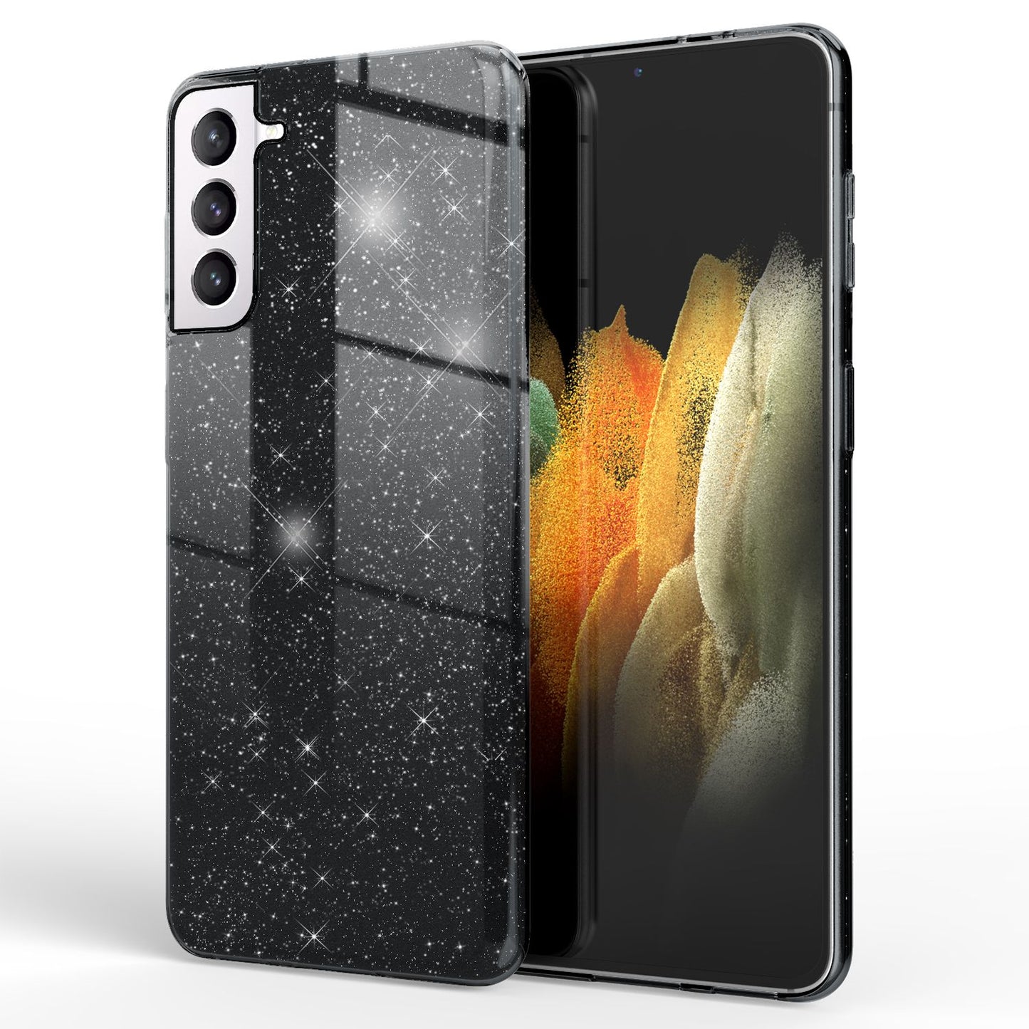 Husă NALIA cu sclipici pentru Galaxy S21 - Strălucire diamantată, compatibilă cu Galaxy S21, material: TPU, subțire