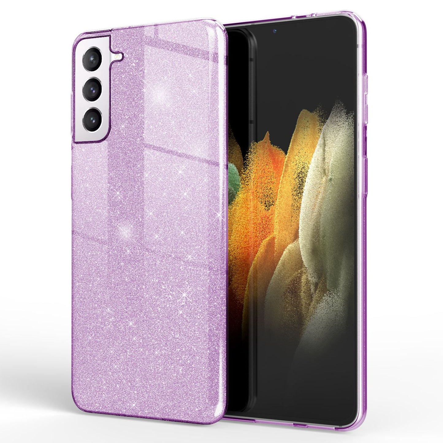 Husă NALIA cu sclipici pentru Galaxy S21 - Strălucire diamantată, compatibilă cu Galaxy S21, material: TPU, subțire