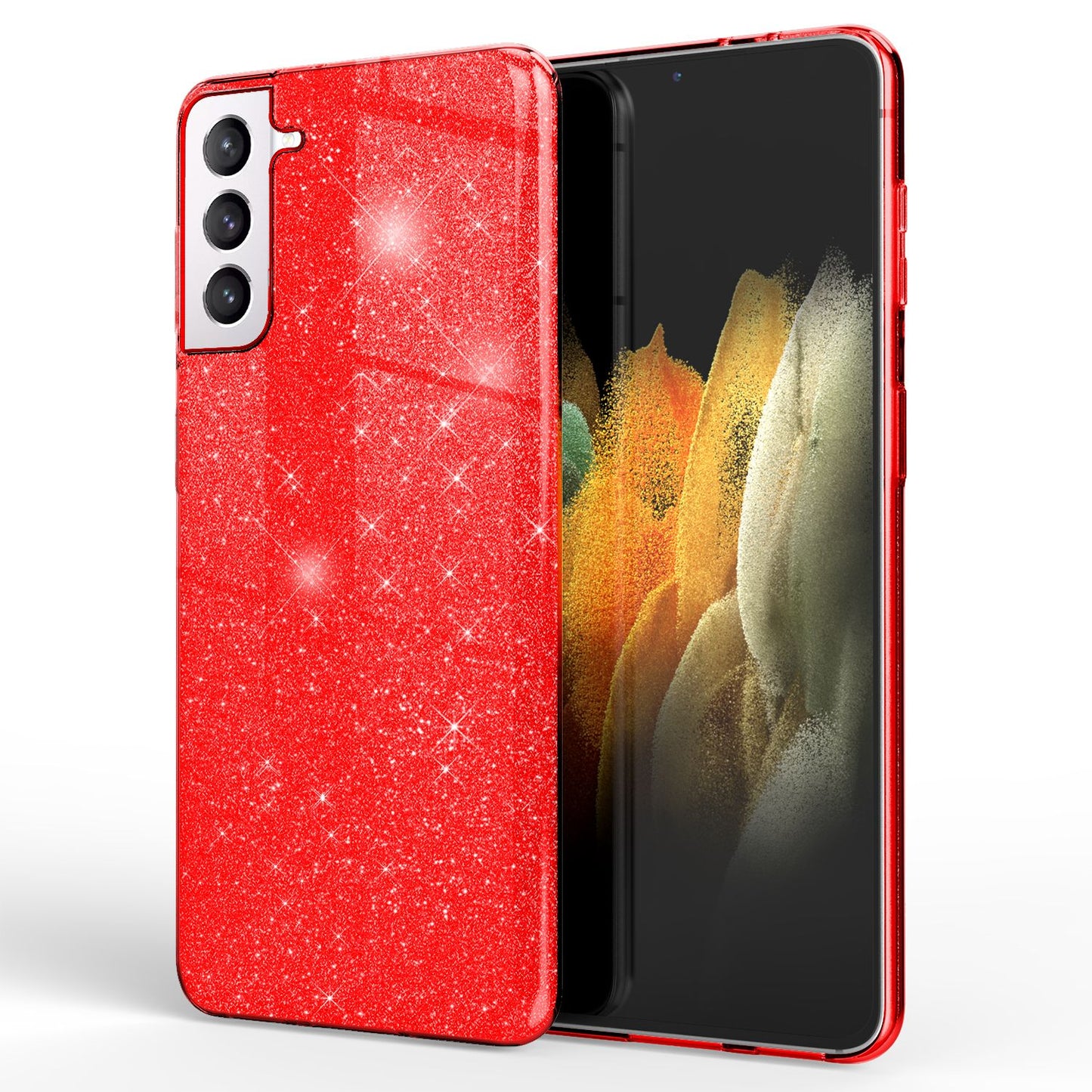 Husă NALIA cu sclipici pentru Galaxy S21 - Strălucire diamantată, compatibilă cu Galaxy S21, material: TPU, subțire