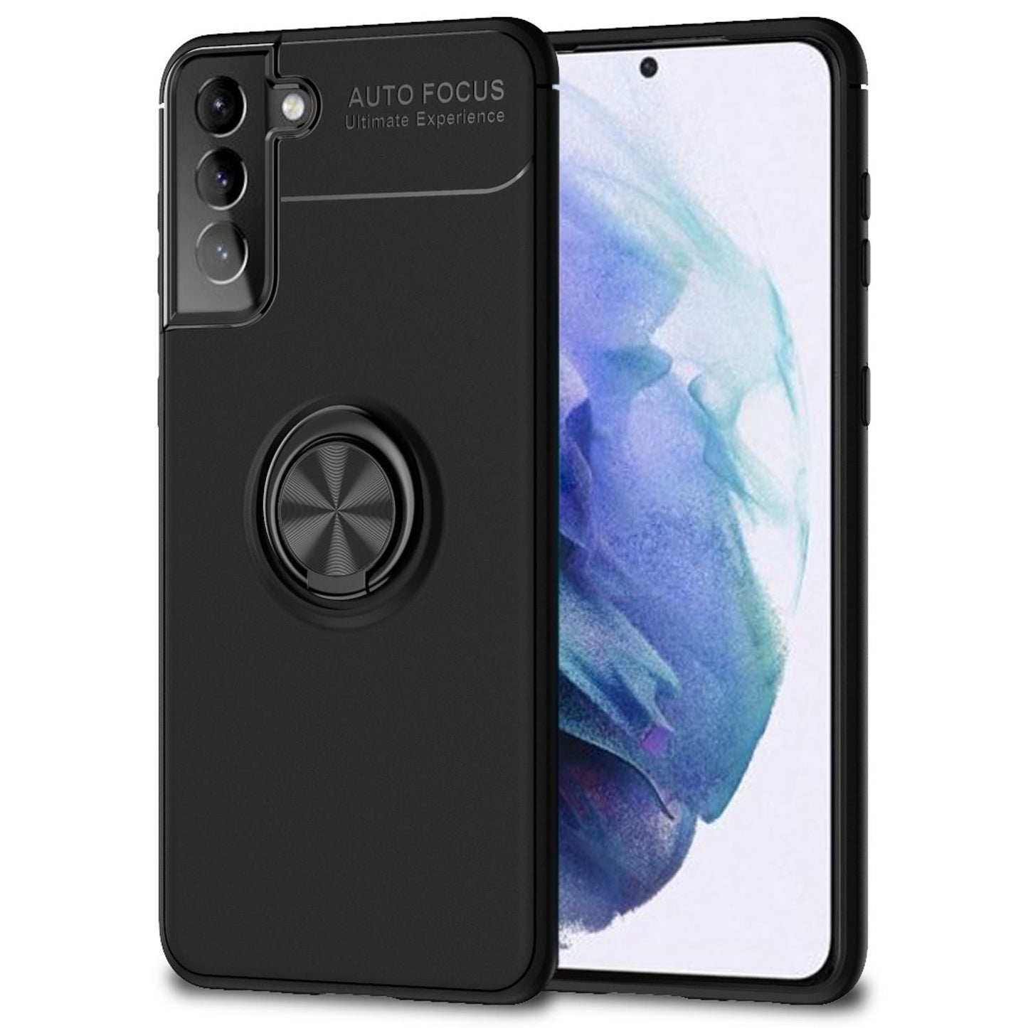 NALIA Ring Handy Hülle für Samsung Galaxy S21, Schutz Case Tasche Etui Bumper