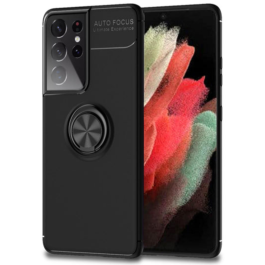 Husă de telefon NALIA Ring pentru Samsung Galaxy S21 Ultra, carcasă de protecție cu bara de protecție