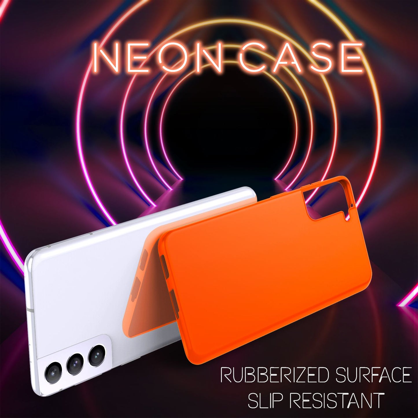 NALIA Neon Handy Hülle für Samsung Galaxy S21 Plus, Silikon Case Cover Bumper