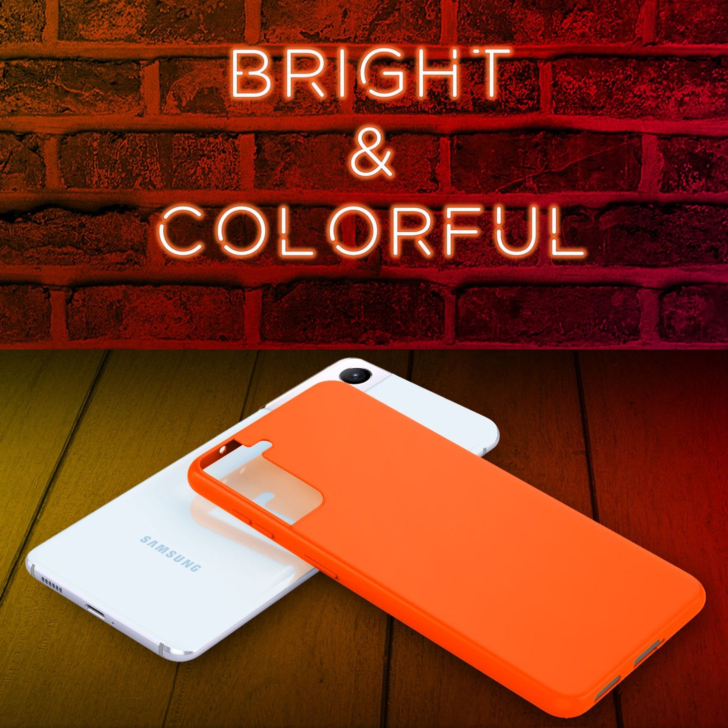 NALIA Neon Handy Hülle für Samsung Galaxy S21 Plus, Silikon Case Cover Bumper