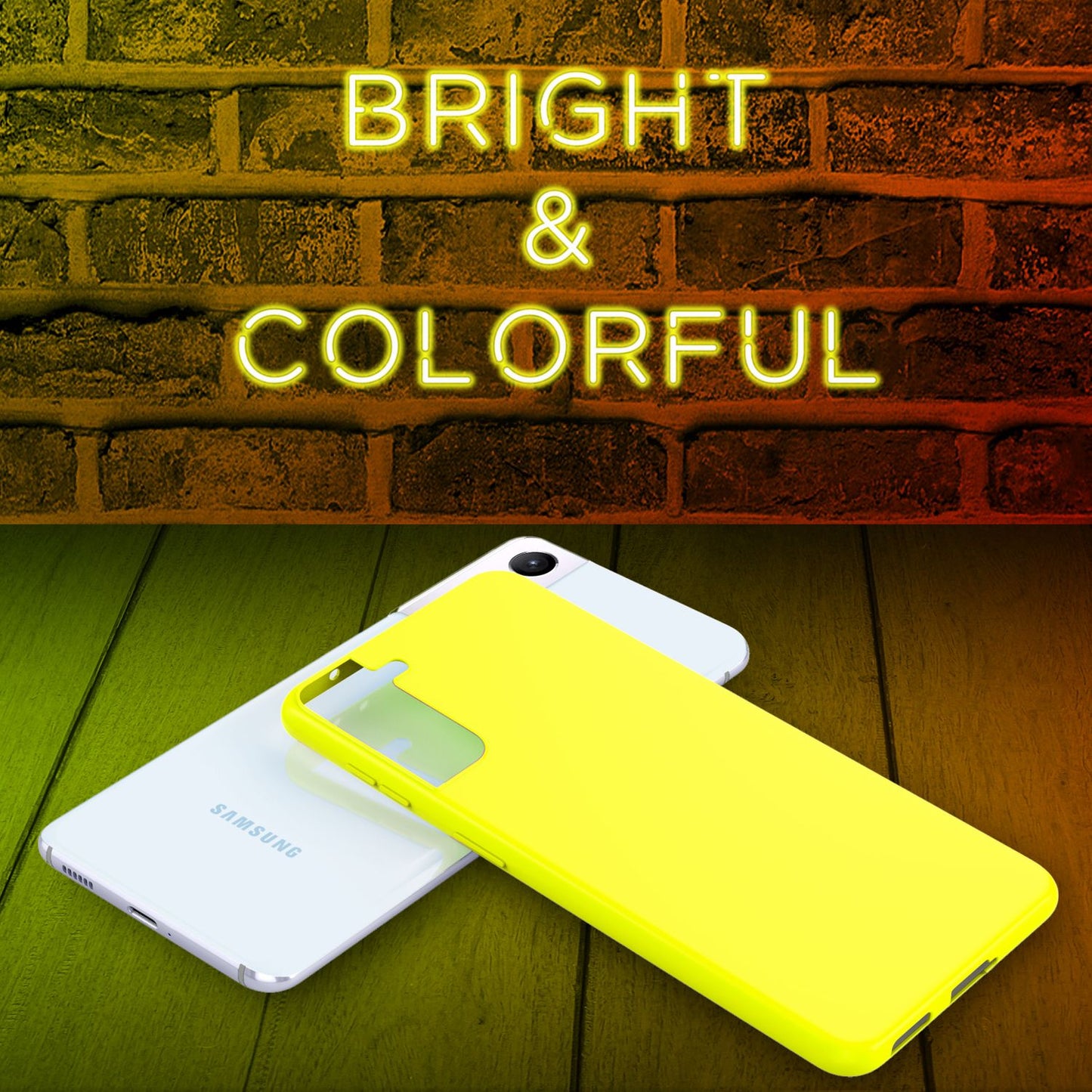 NALIA Neon Handy Hülle für Samsung Galaxy S21 Plus, Silikon Case Cover Bumper