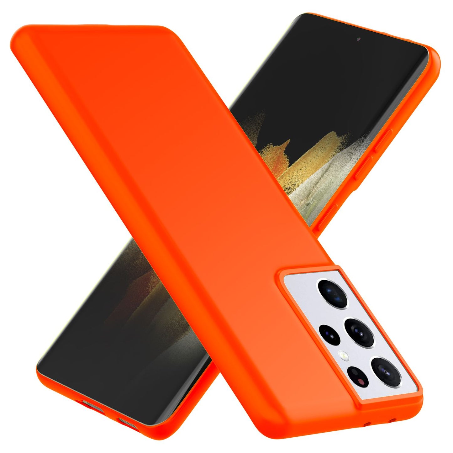 NALIA Neon Handy Hülle für Samsung Galaxy S21 Ultra, Silikon Case Cover Bumper