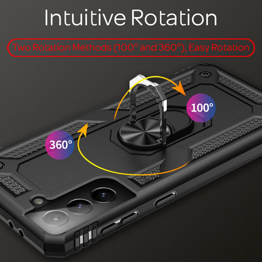 NALIA Ring Hülle für Samsung Galaxy S21, Handy Schutz Tasche Cover Case Bumper