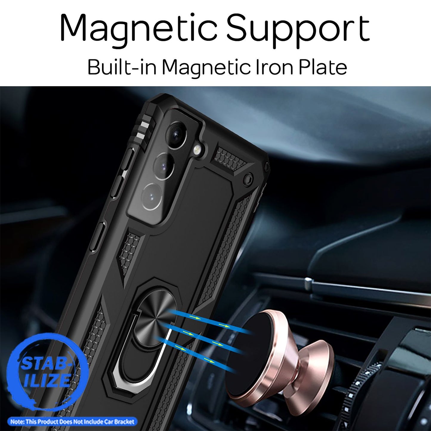 NALIA Ring Handy Hülle für Samsung Galaxy S21 Plus, Schutz Tasche Cover Case