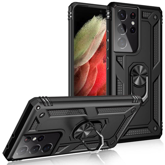 NALIA Ring Handy Hülle für Samsung Galaxy S21 Ultra, Schutz Tasche Cover Case