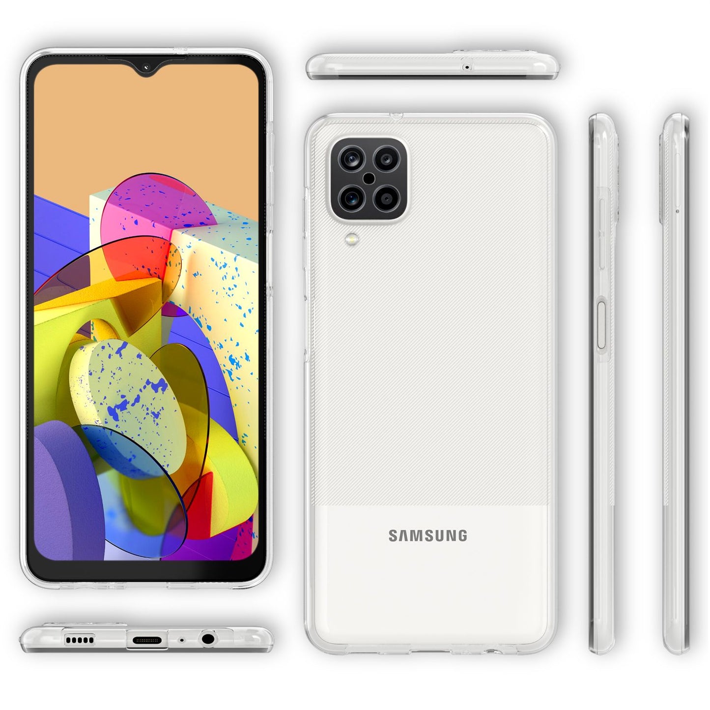 NALIA Klare 360° Hülle - Dicke 0,8 Mm Gewicht 12 G Passform Galaxy A12