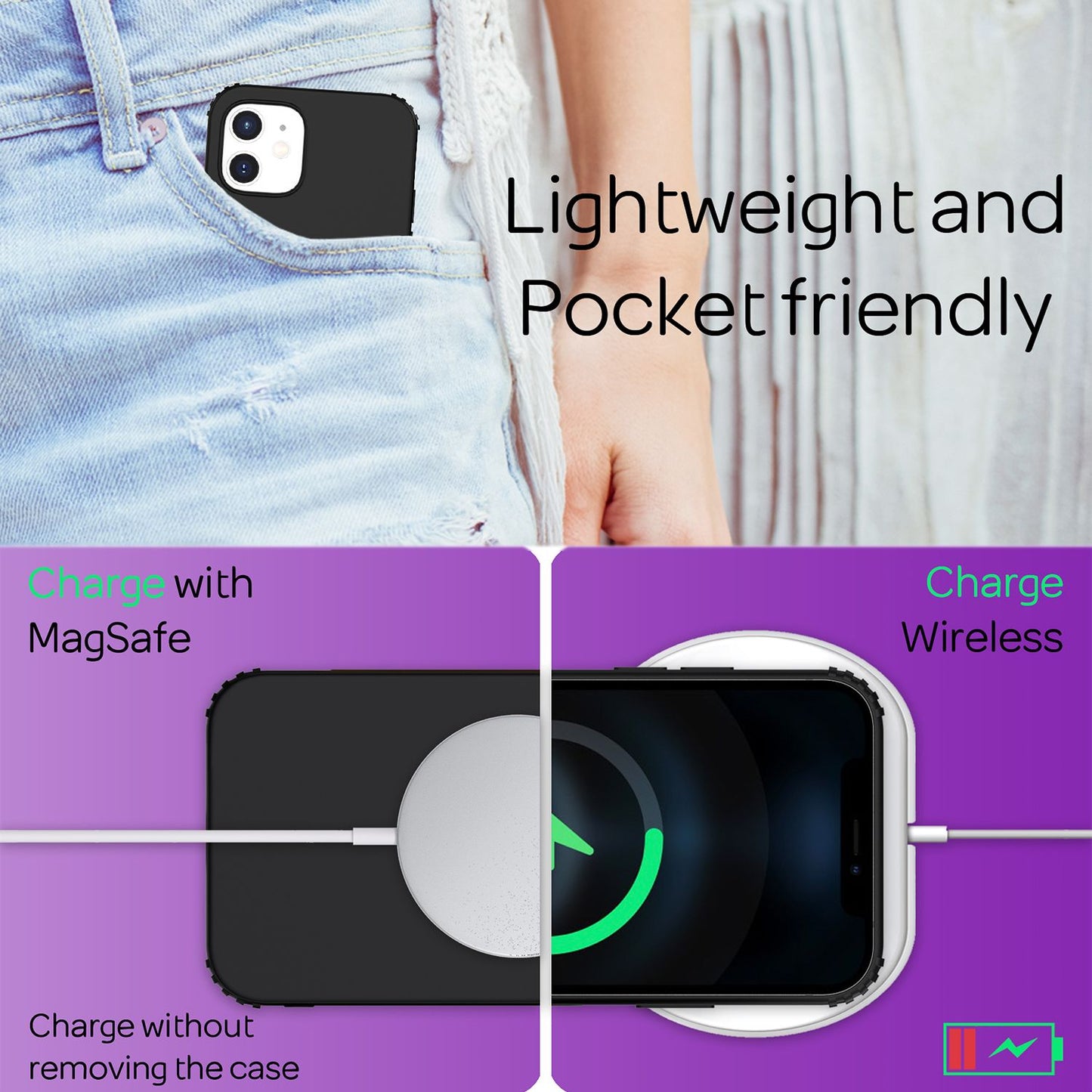 NALIA iPhone 12 Silikon Hülle Ultra-Slim - Dicke 0,5mm, Material Silikon, Schutzkante