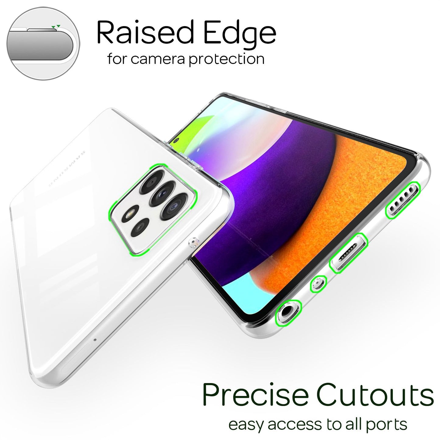 NALIA Husă transparentă AirFlex pentru Samsung Galaxy A52 5G - Dimensiune potrivită pentru A52 5G/A52/A52s 5G, TPU subțire