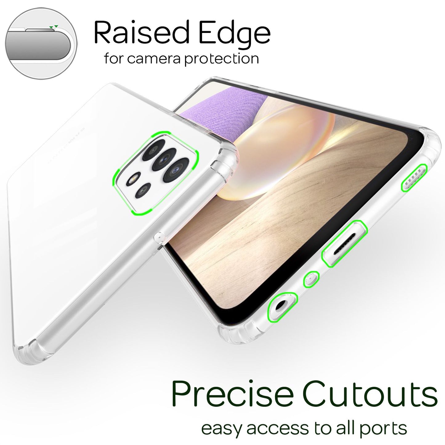 NALIA Klare Handyhülle Galaxy A32 5G Transparent Schutzhülle - Passgenau, Kratzfest