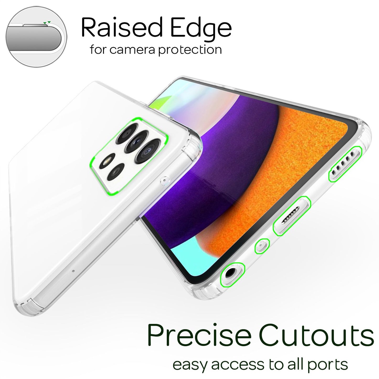 NALIA Ignite Hülle - Transparent Galaxy A52 5G Maße 15x7 CM Gewicht22g