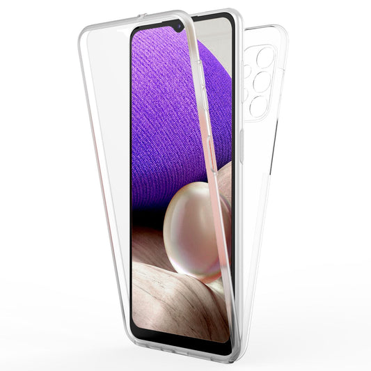 NALIA 360Guard Hülle Transparenter Rundumschutz - Kompatibel Galaxy A32 5G, Passgenau, Dünn