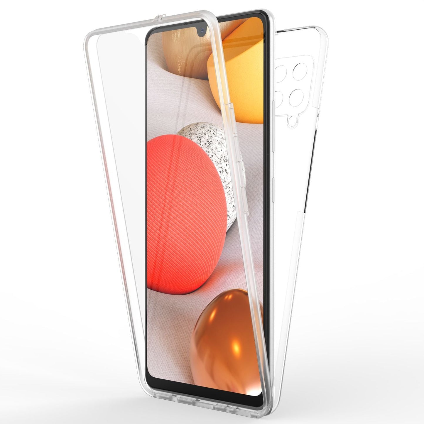 NALIA 360 Grad Handy Hülle - Kompatibel Galaxy A42 5G, Transparent, 360 Grad Schutz