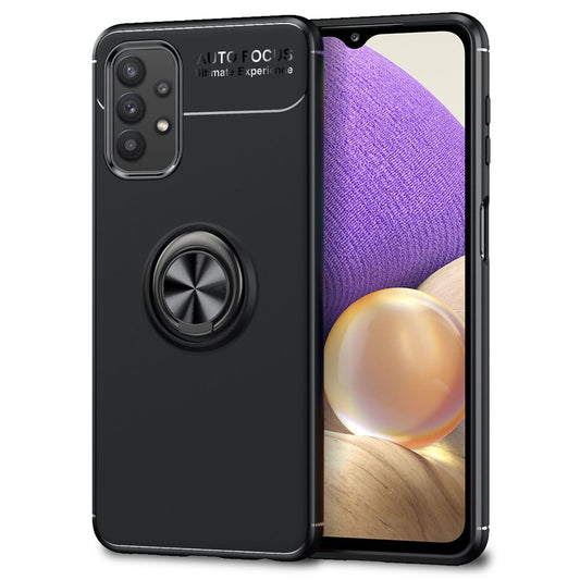NALIA Ring Handy Hülle für Samsung Galaxy A32 5G, Silikon Cover 360 Grad Halter