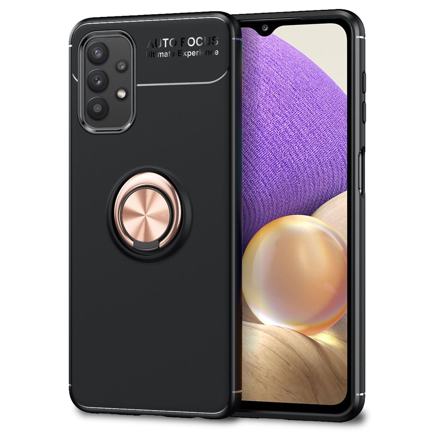 NALIA Ring Handy Hülle für Samsung Galaxy A32 5G, Silikon Cover 360 Grad Halter