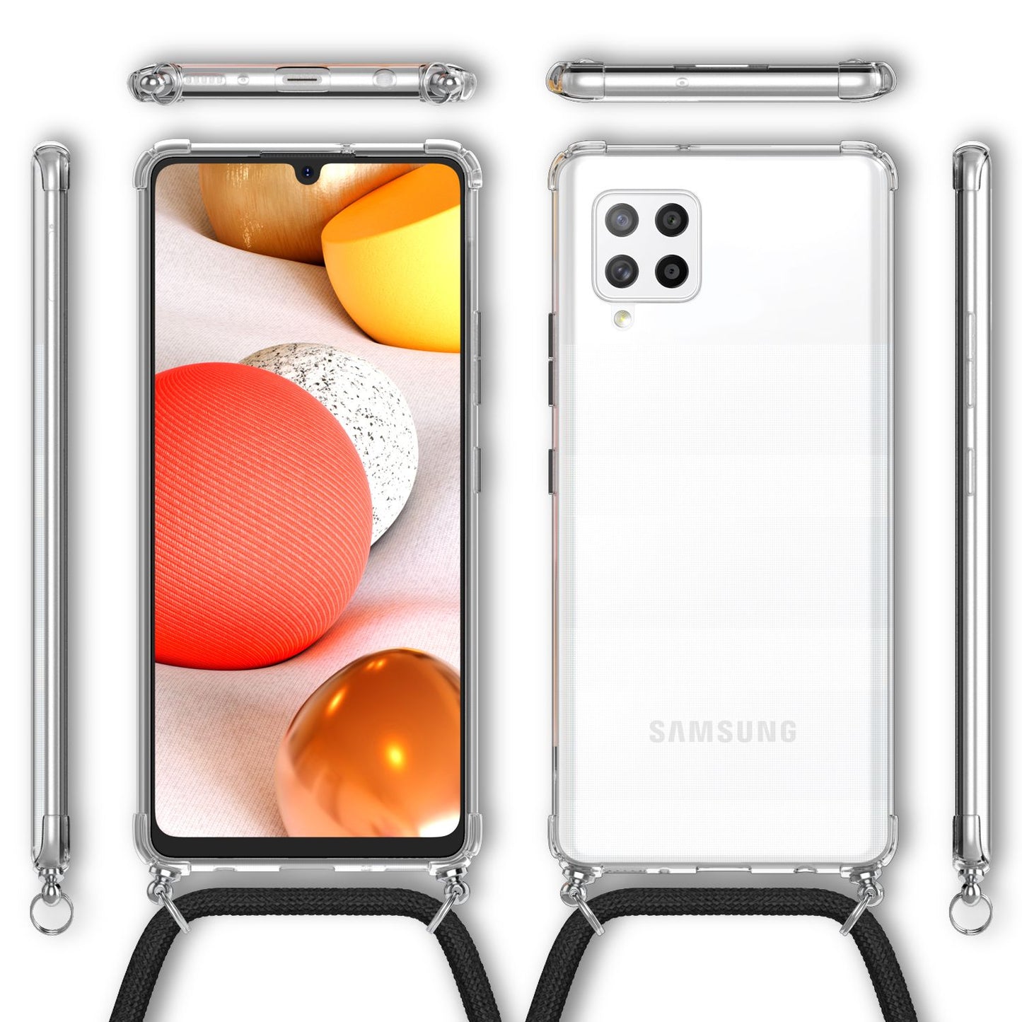 NALIA Hülle Mit Kette Galaxy A42 5G - Transparent, Leicht, Passgenaue Abmessungen