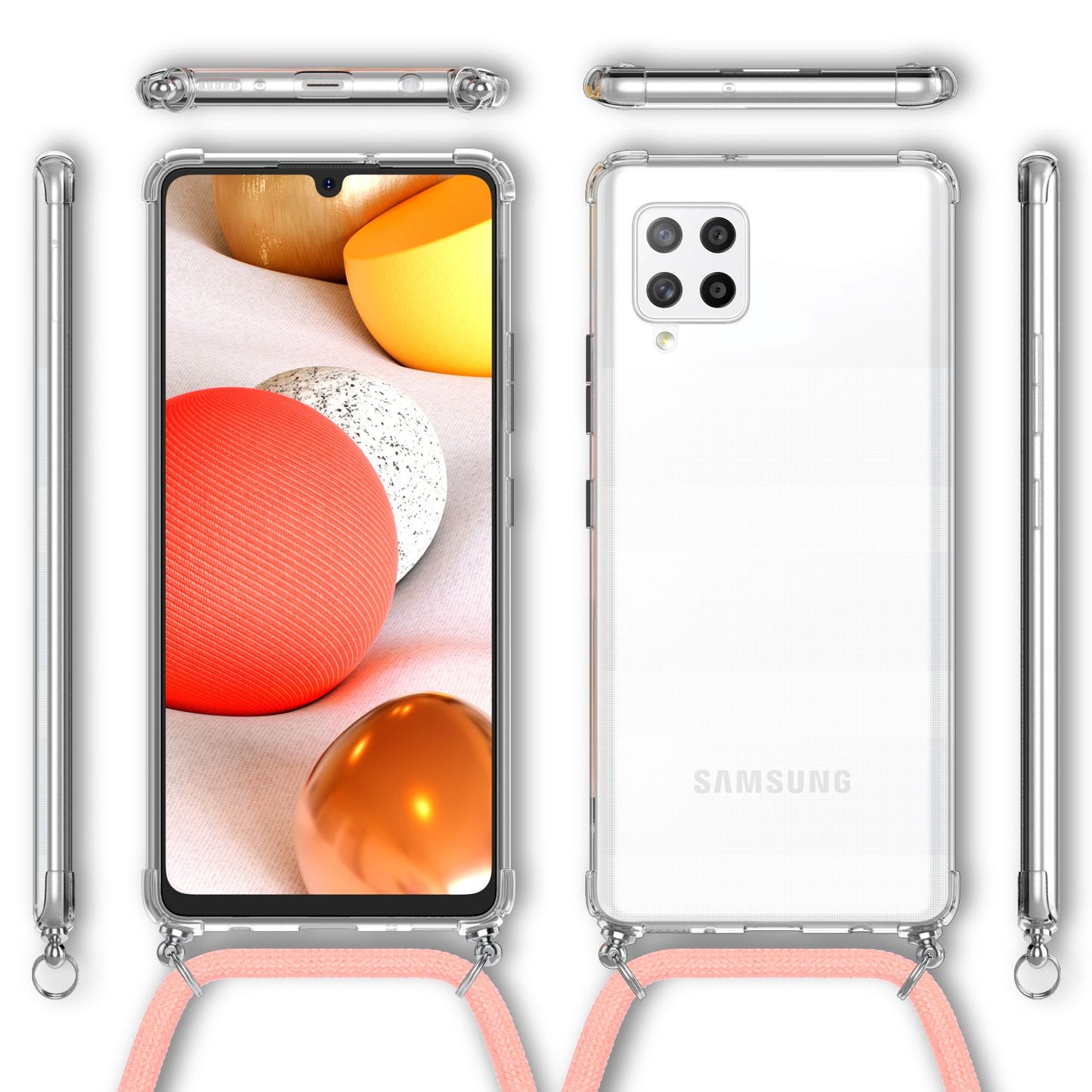 NALIA Hülle Mit Kette Galaxy A42 5G - Transparent, Leicht, Passgenaue Abmessungen