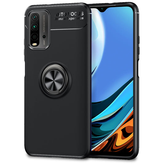 NALIA Ring Handyhülle für Xiaomi Redmi 9T, Silikon Cover Schutz Tasche Case Etui