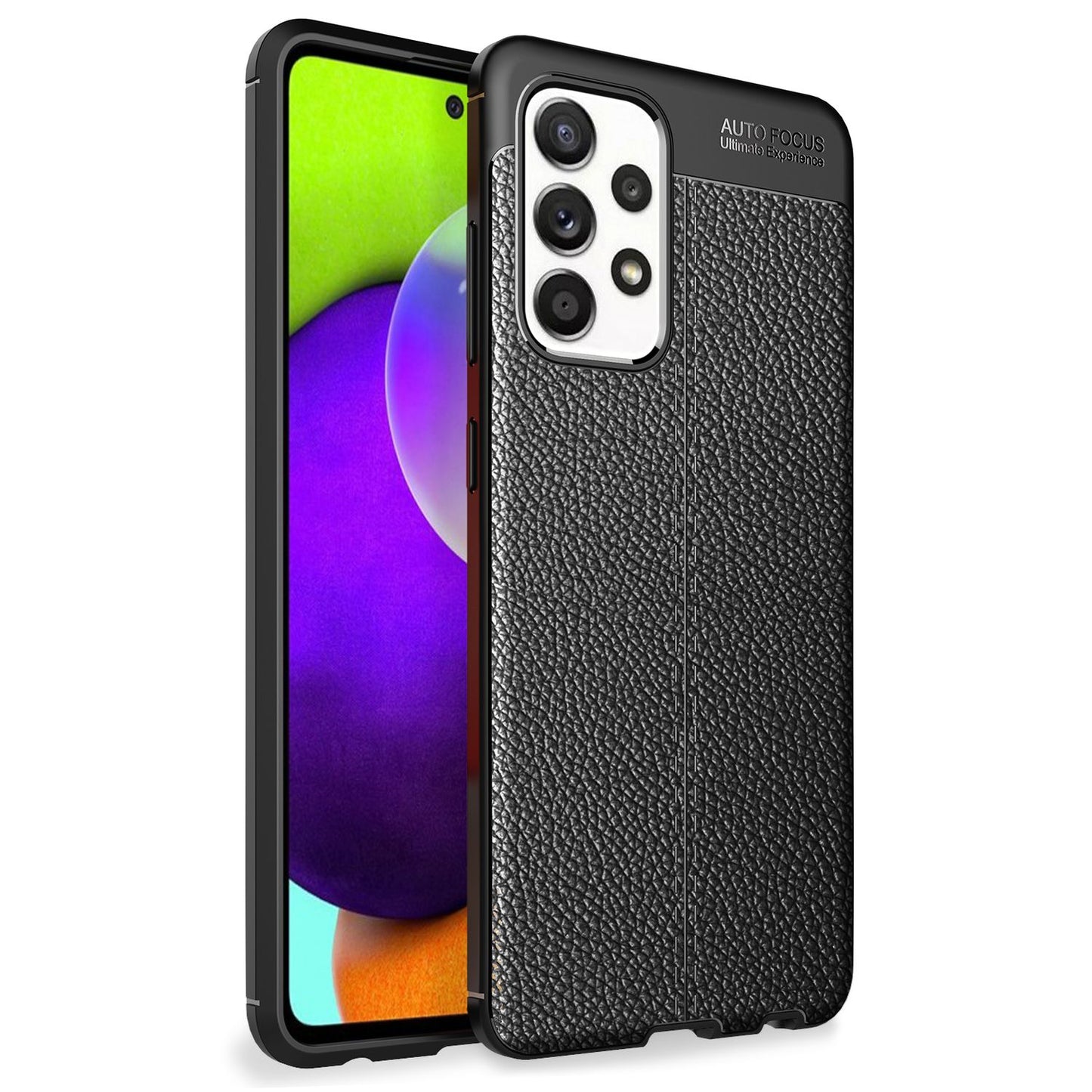 NALIA Galaxy A52 5G Case Leder Look - Slim Dünn Hülle, Stoßfest Schutz, Rutschfest