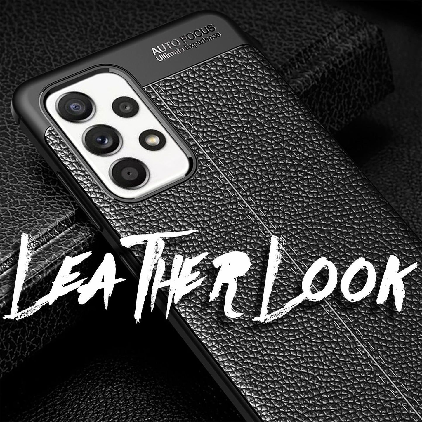 NALIA Galaxy A52 5G Case Leder Look - Slim Dünn Hülle, Stoßfest Schutz, Rutschfest